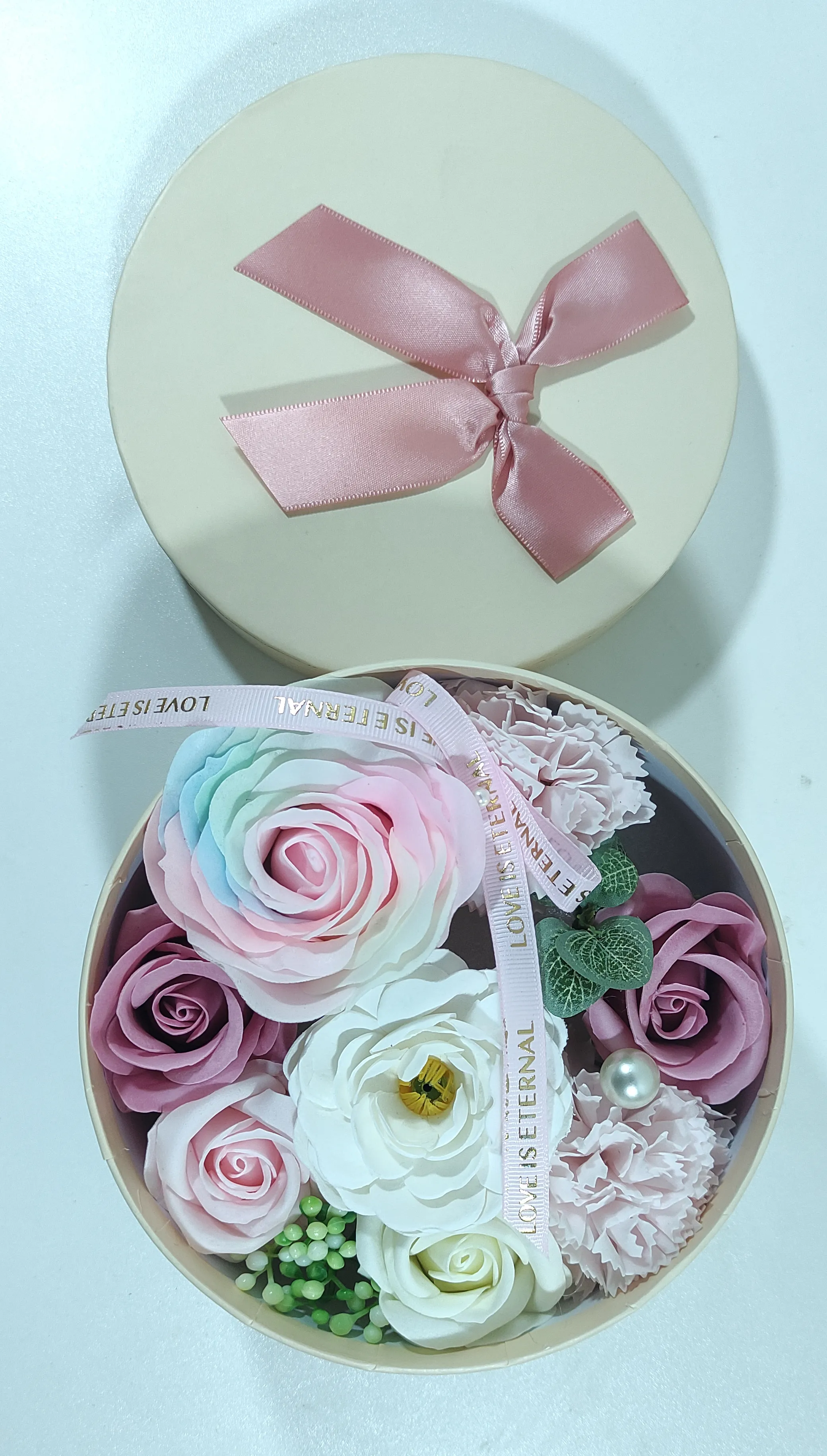 Valentine Special Multi Colored Soap Flower Gift Box